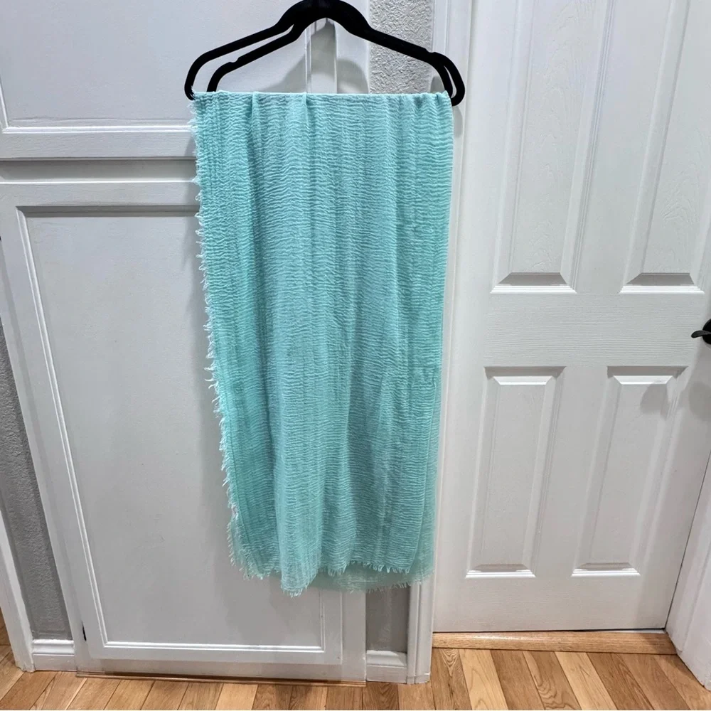 2 women’s scarves Soft Lightweight Pink & Aqua Scarf Duo